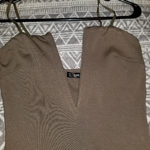 Sexy tan slim fit dress